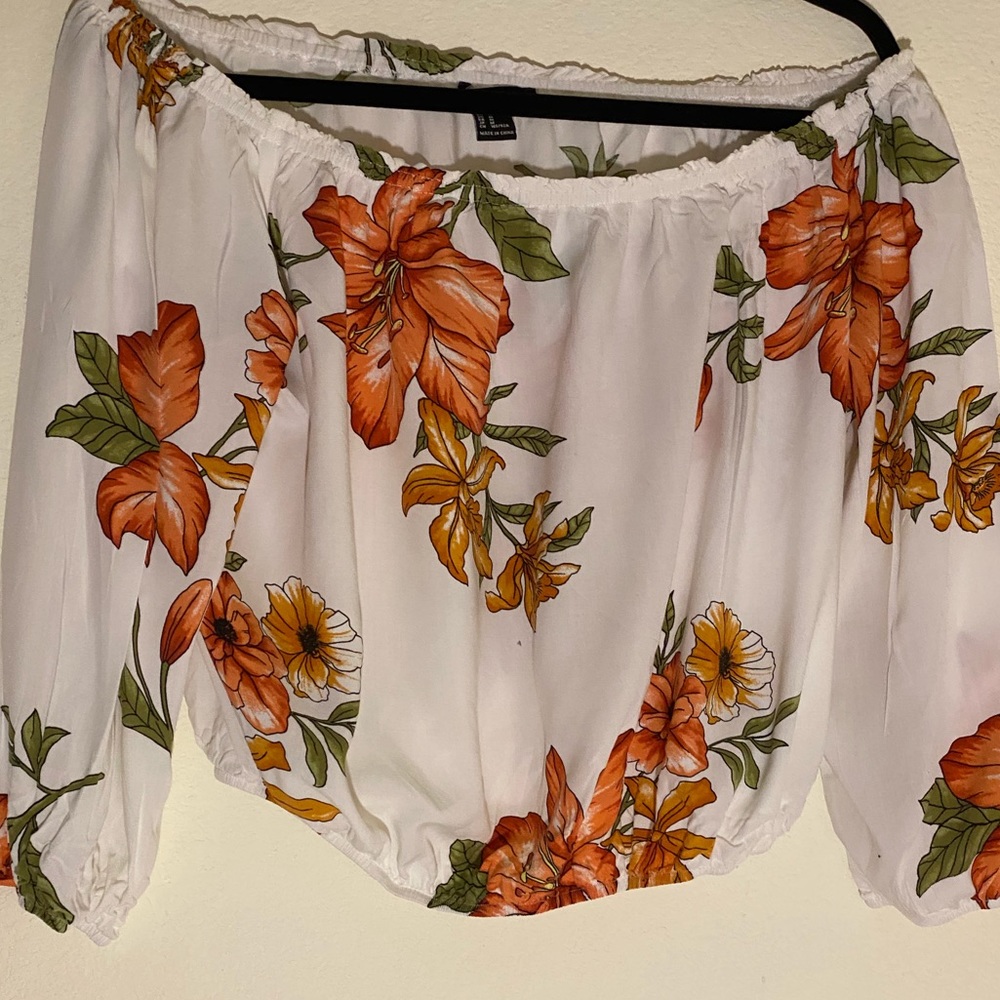 floral off the shoulder